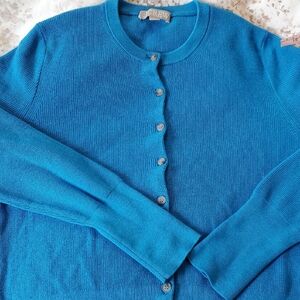 J. Crew Vibrant Blue Cardigan Sweater